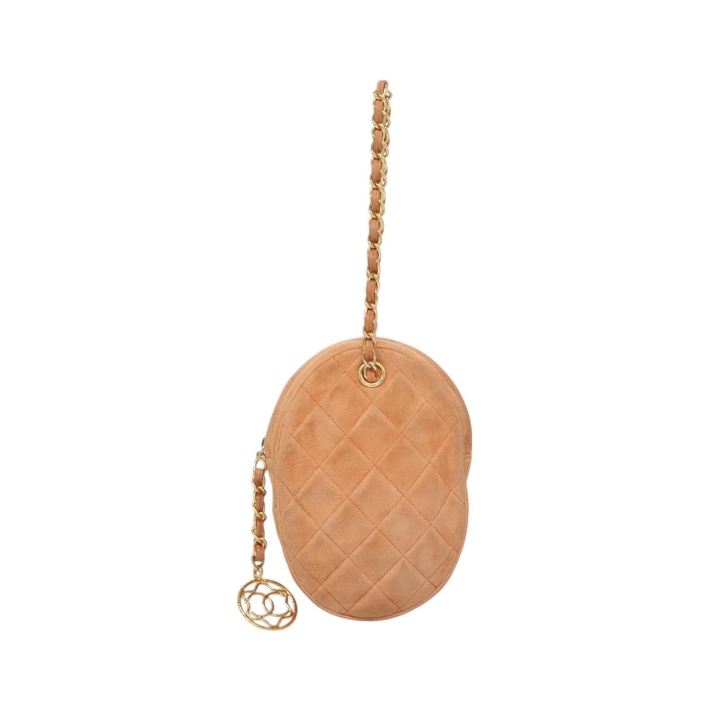 Chanel Vintage Clutch Suede, Orange, Suede, Clutch