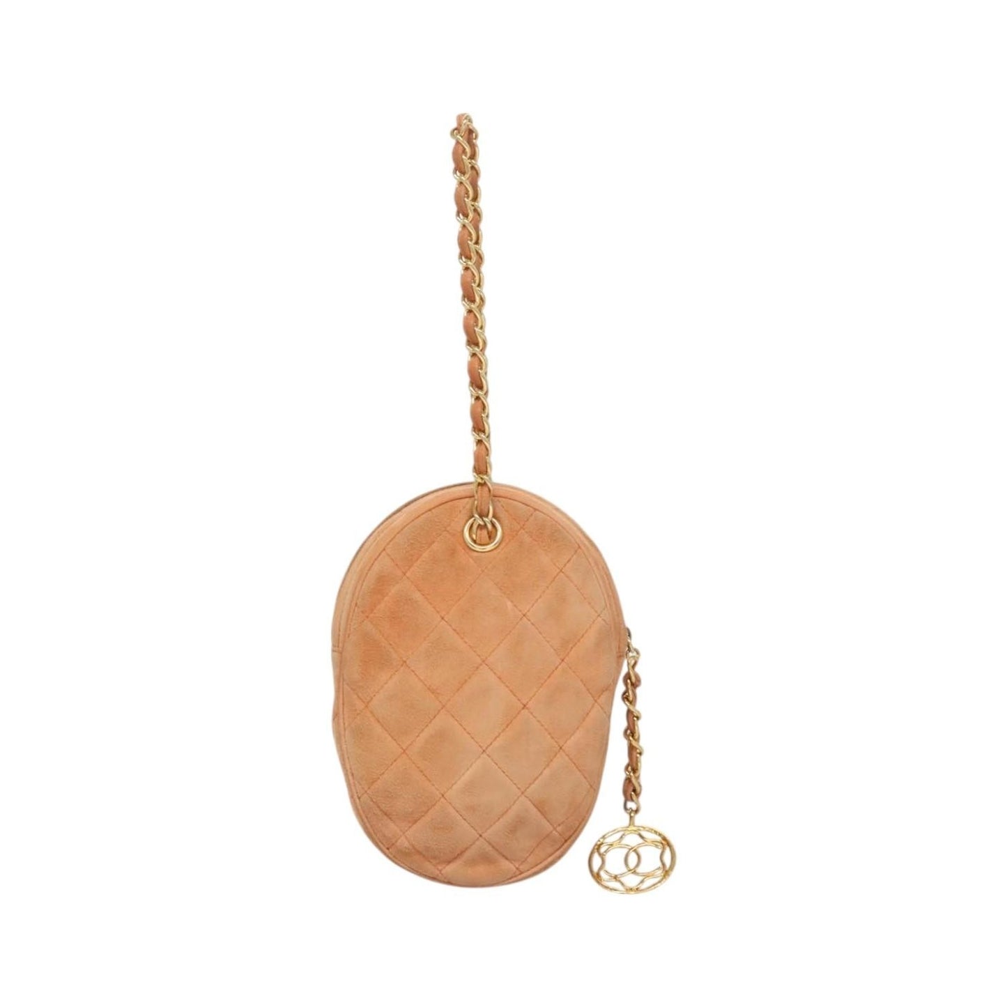 Chanel Vintage Clutch Suede, Orange, Suede, Clutch