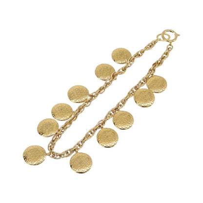 Chanel Vintage Diamond Coco Mademoiselle Long Metal, Gold, Metal, Necklace