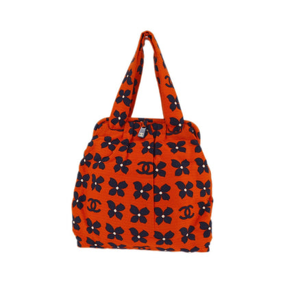 Chanel Vintage Frame Printed Canvas, Orange, Canvas, Shoulder Bag