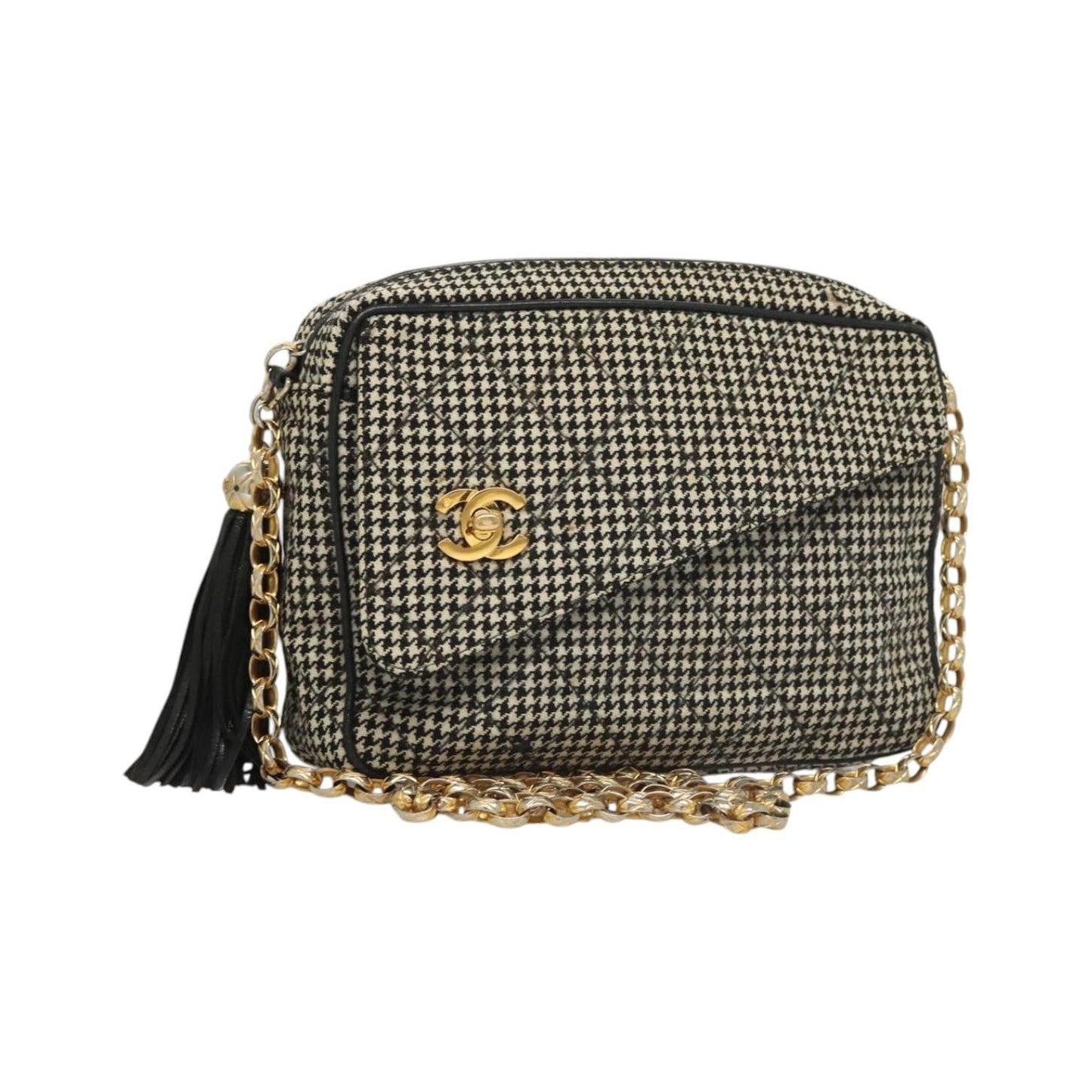 Chanel Vintage Front Pocket Camera Canvas, White, Canvas, Shoulder Bag