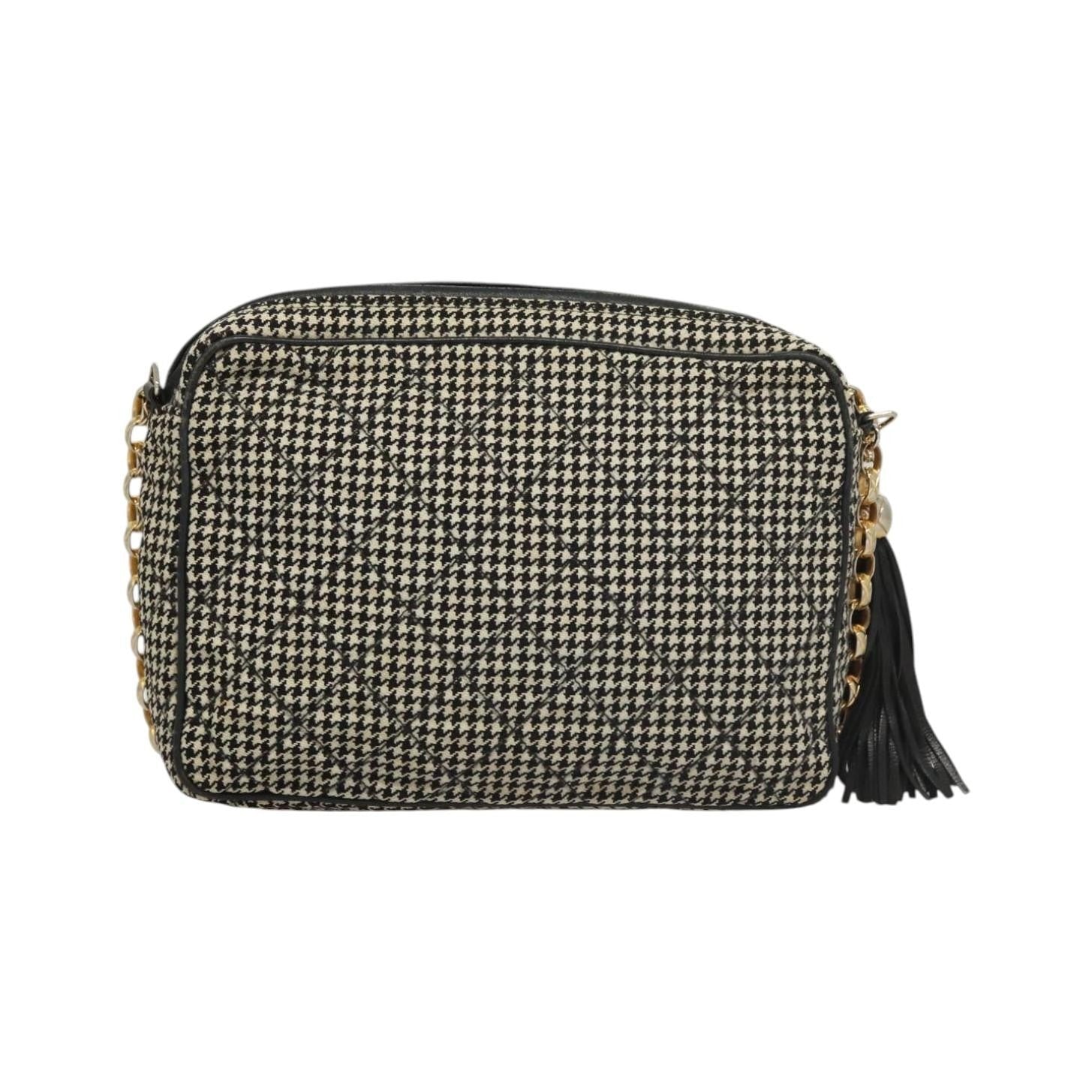 Chanel Vintage Front Pocket Camera Canvas, White, Canvas, Shoulder Bag