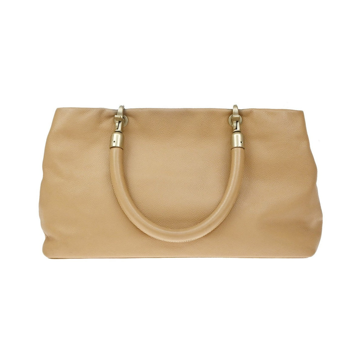 Chanel Vintage Handle CC Caviar, Beige, Leather, Tote Bag