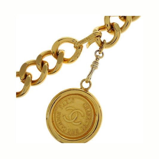Chanel Vintage Medallion Chain Belt Metal, Gold, Gold Plated, Belt