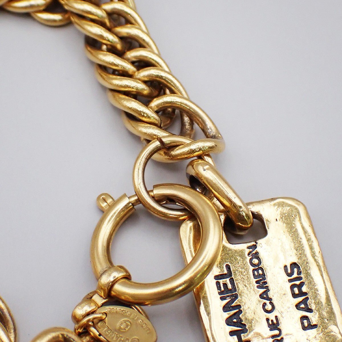 Chanel Vintage Rue Cambon Chain Charm Bracelet - Brandsamsara