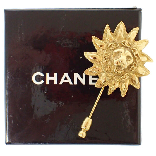 Chanel Vintage Sunburst Lion Head Brooch - Brandsamsara