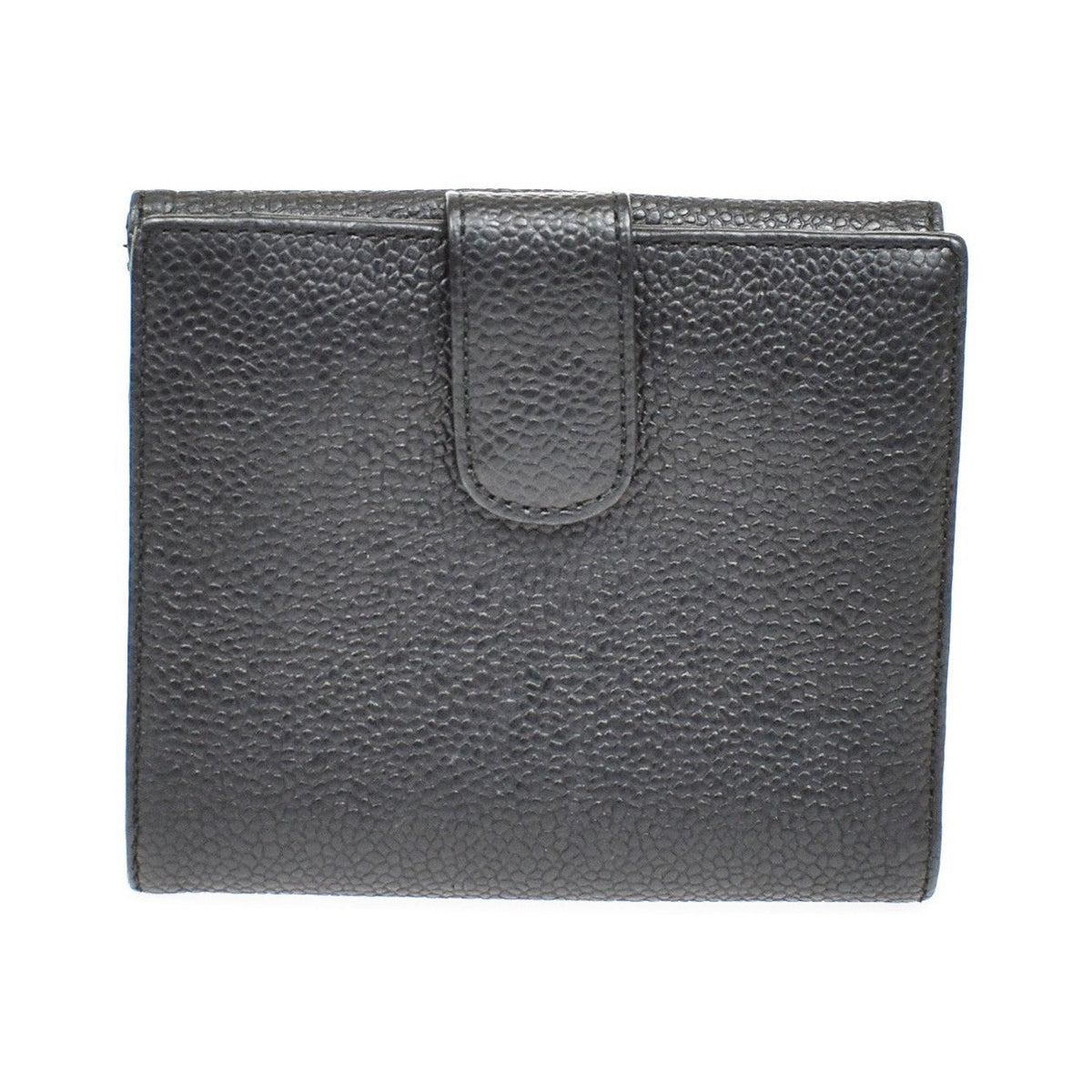 Chanel Vintage Timeless Bifold Caviar, Black, Leather, Wallet