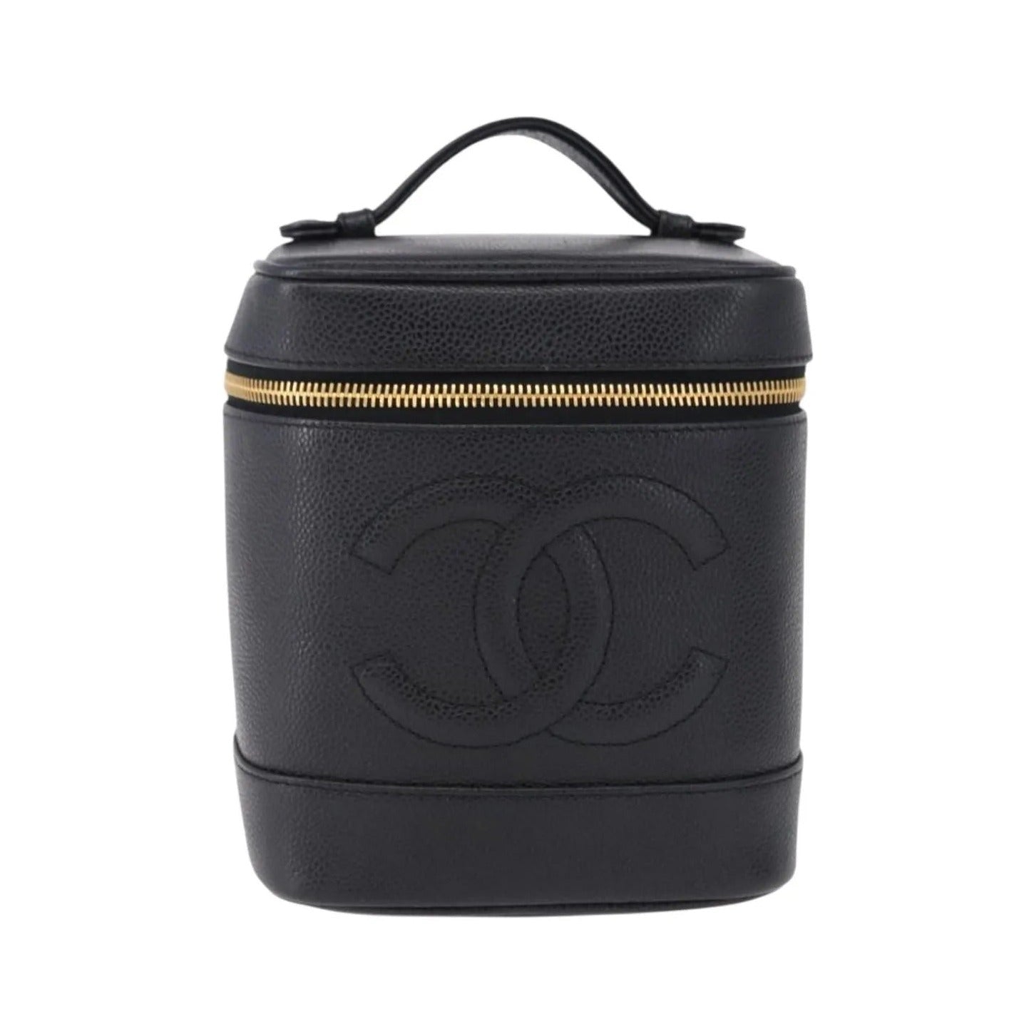 Chanel Vintage Timeless Vanity Case Caviar, Black, Calfskin, Handbag