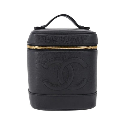 Chanel Vintage Timeless Vanity Case Caviar, Black, Calfskin, Handbag