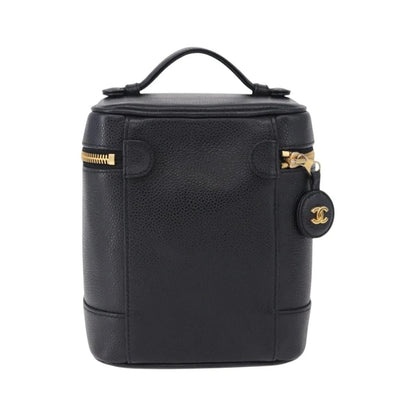 Chanel Vintage Timeless Vanity Case Caviar, Black, Calfskin, Handbag