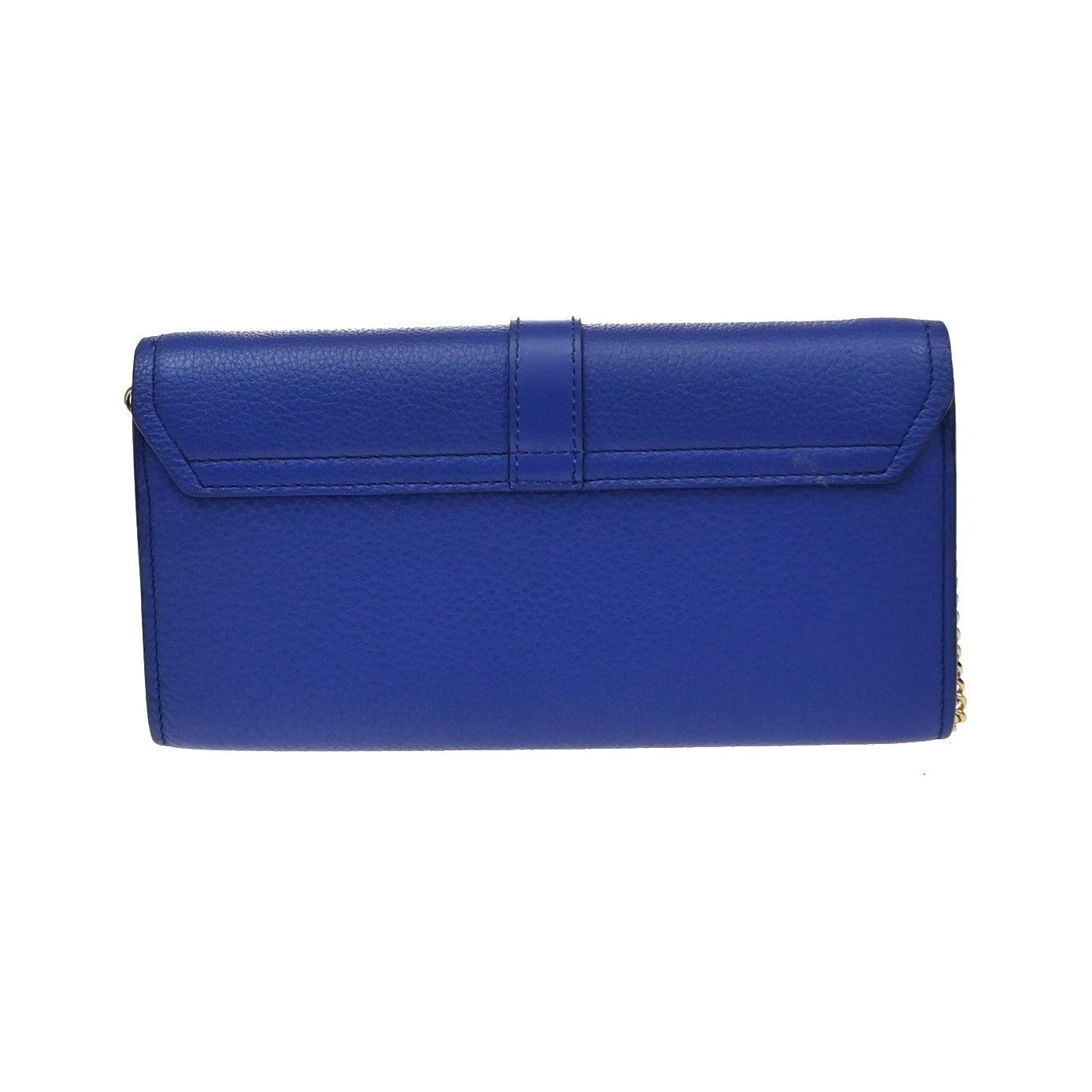 Chloe Aby Chain Leather, Blue, Leather, Shoulder Bag
