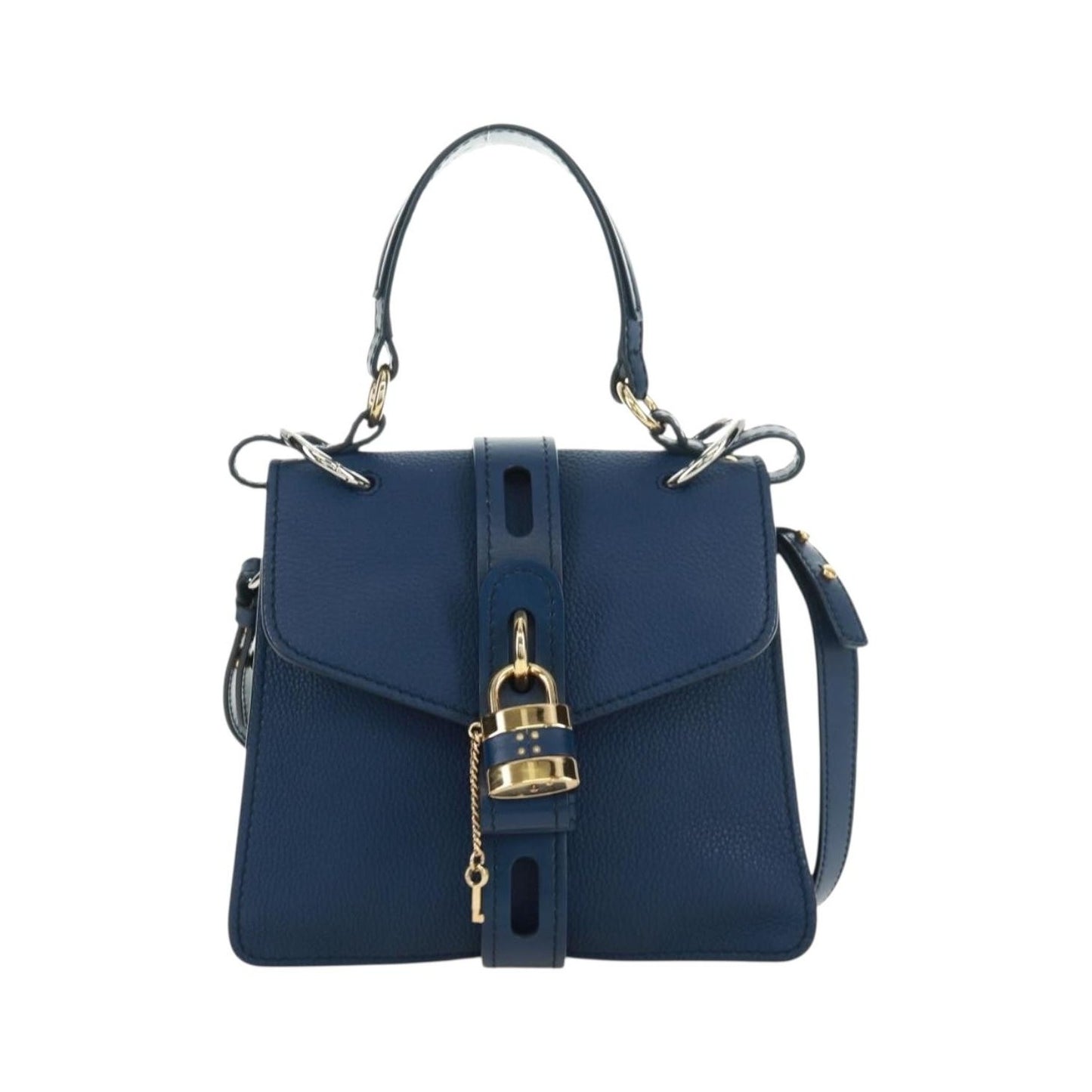 Chloe Aby Day Leather, Blue, Leather, Handbag