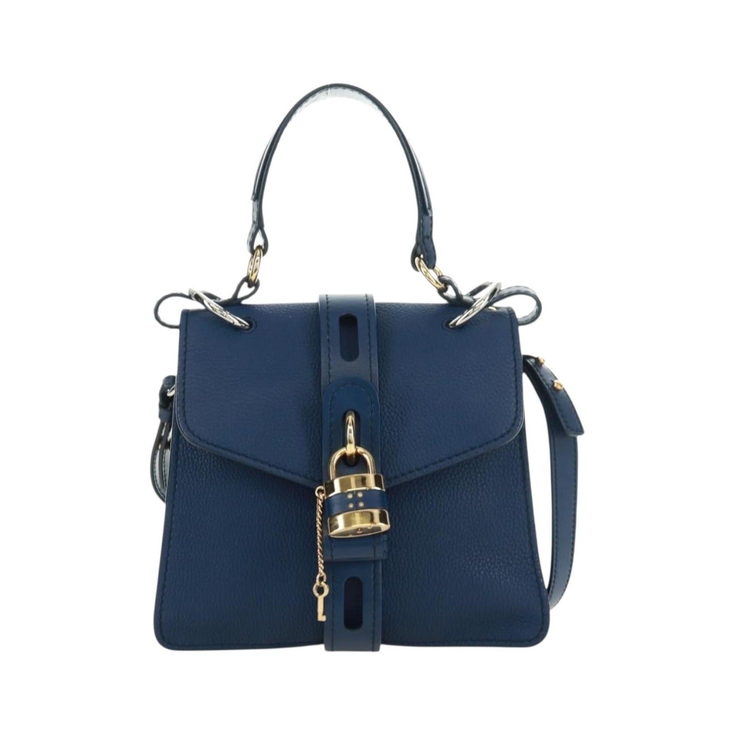 Chloe Aby Day Leather, Blue, Leather, Handbag