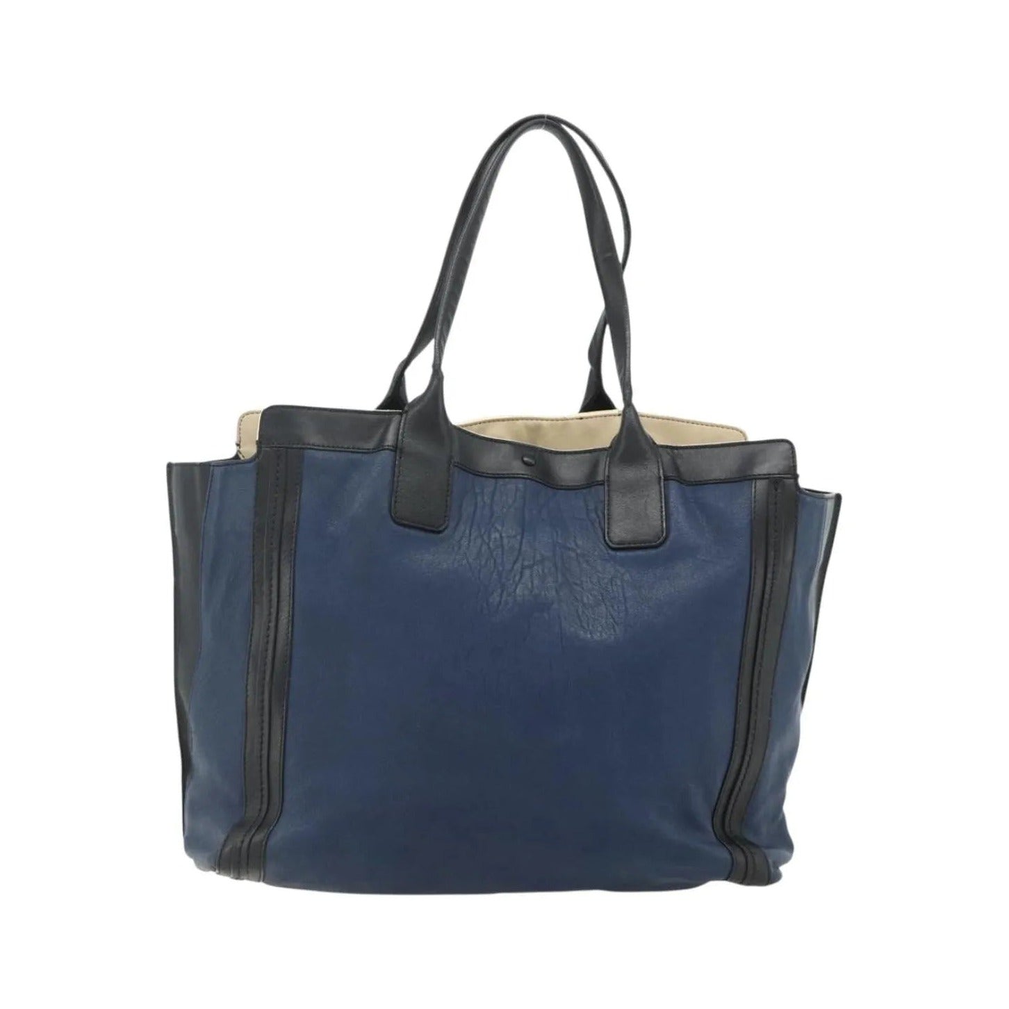 Chloe Alice Tote Leather, Navy, Leather, Tote Bag