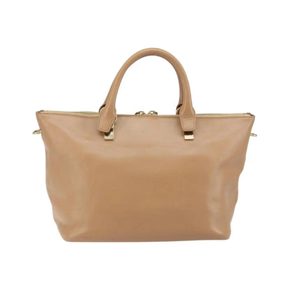 Chloe Bicolor Baylee Satchel Leather, Orange, Leather, Handbag