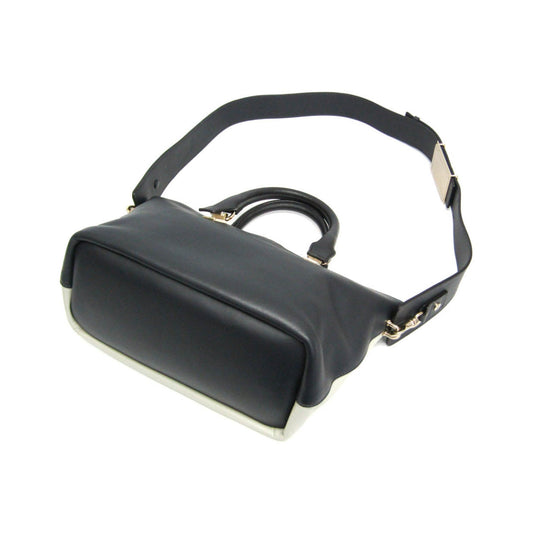 Chloe Bicolor Baylee Satchel Leather, Gray, Leather, Handbag