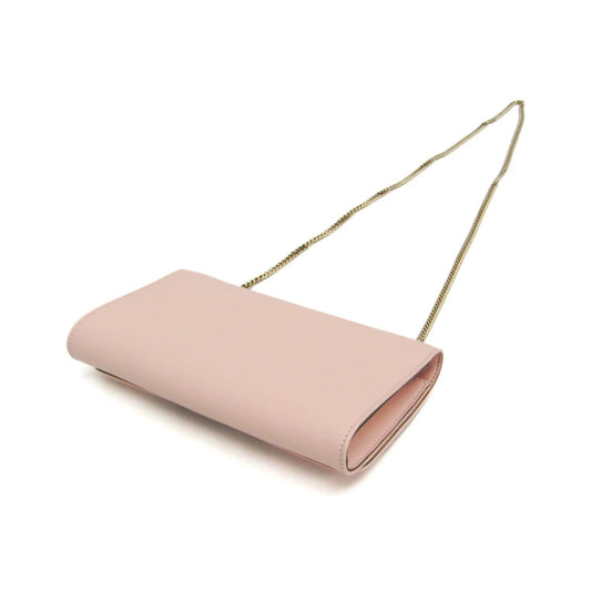 Chloe Bow Detail Wallet on Chain Leather, Pink, Leather, Clutch