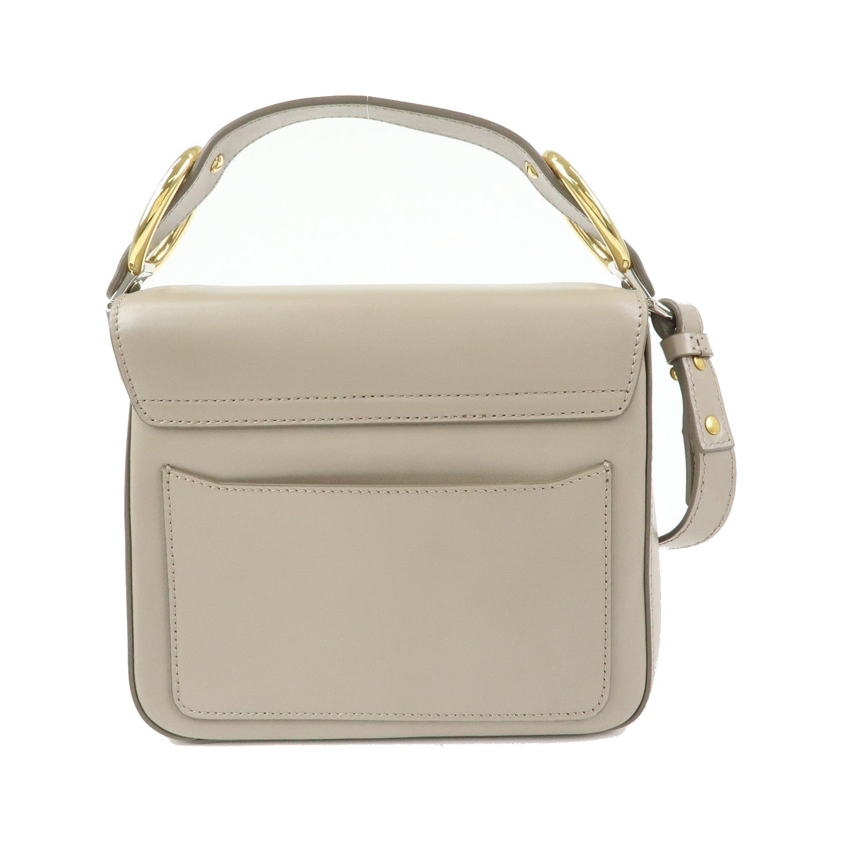 Chloe C Shoulder Bag Leather, Gray, Leather, Shoulder Bag
