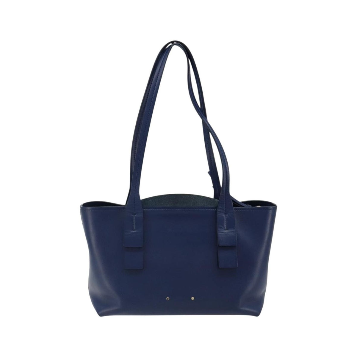 Chloe C Zipped Leather, Blue, Leather, Tote Bag