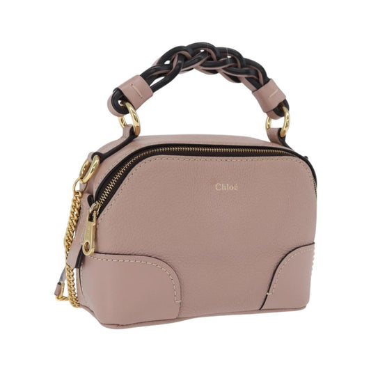 Chloe Daria Chain Leather, Pink, Leather, Handbag