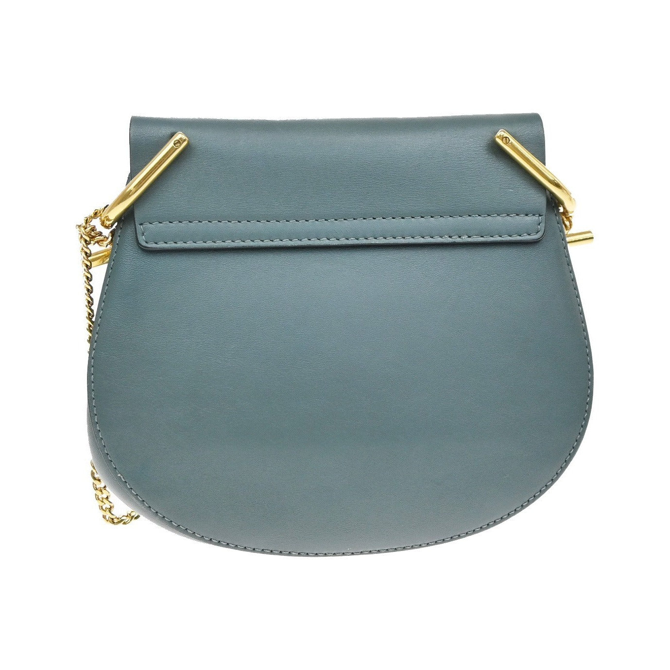 Chloe Drew Crossbody Bag Leather and Suede, Blue, Suede, Crossbody Bag