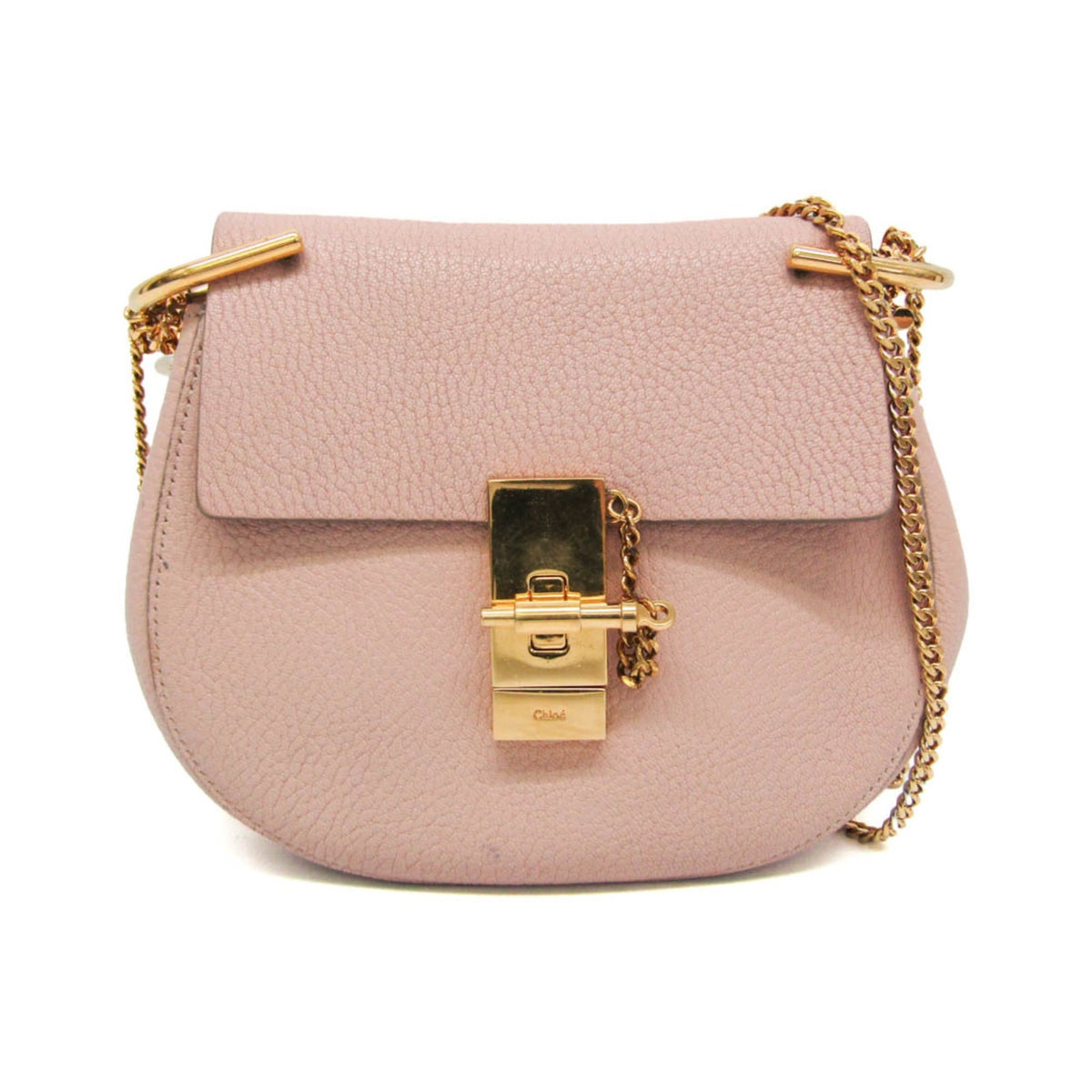 Chloe Drew Leather, Pink, Leather, Crossbody Bag