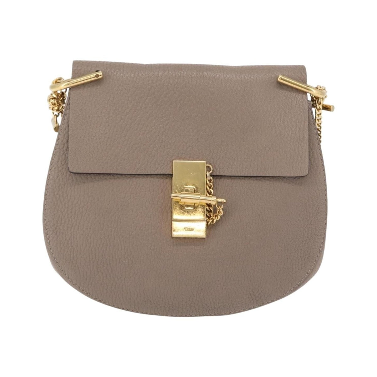 Chloe Drew Leather, Beige, Leather, Crossbody Bag