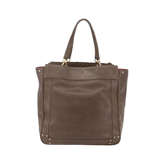 Chloe Eden Leather, Brown, Leather, Tote Bag
