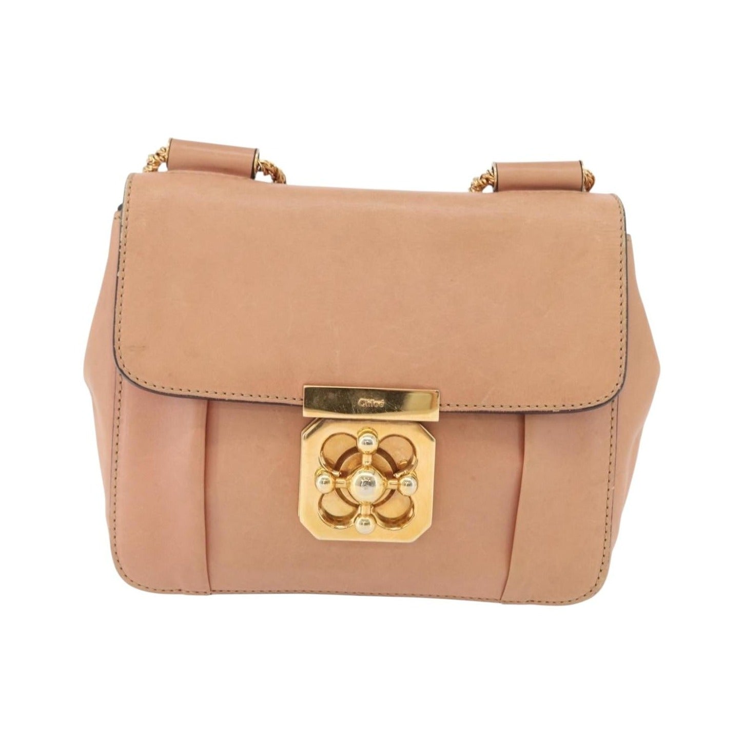 Chloe Elsie Chain Leather, Pink, Leather, Shoulder Bag