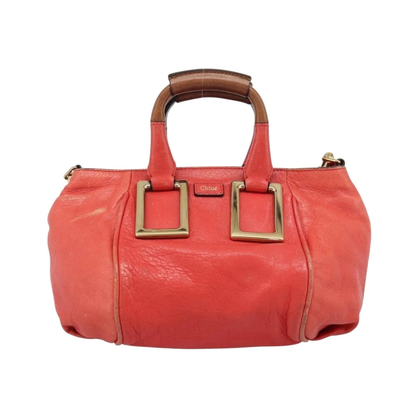 Chloe Ethel Leather, Red, Leather, Handbag