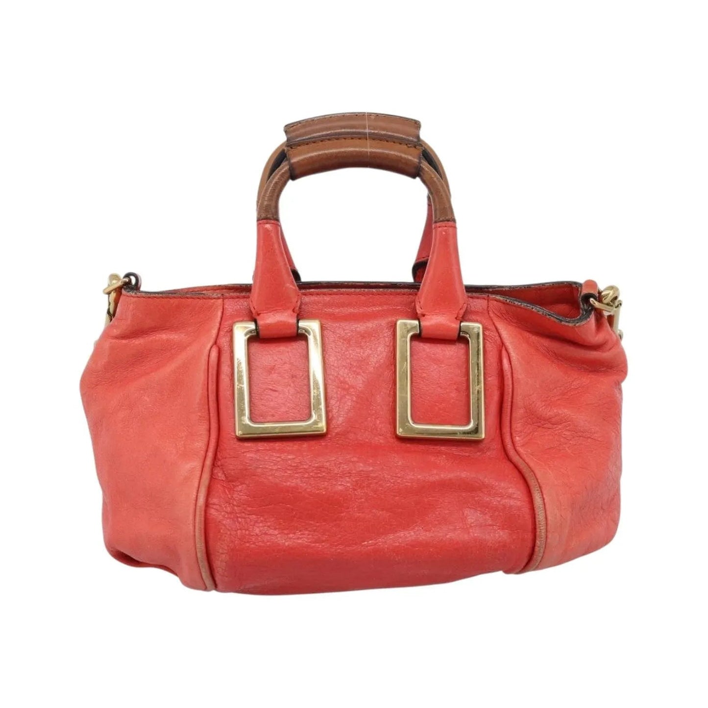 Chloe Ethel Leather, Red, Leather, Handbag