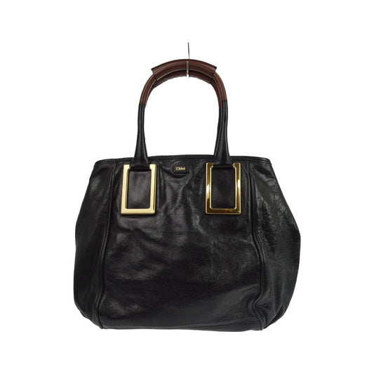 Chloe Ethel Leather, Black, Leather, Handbag
