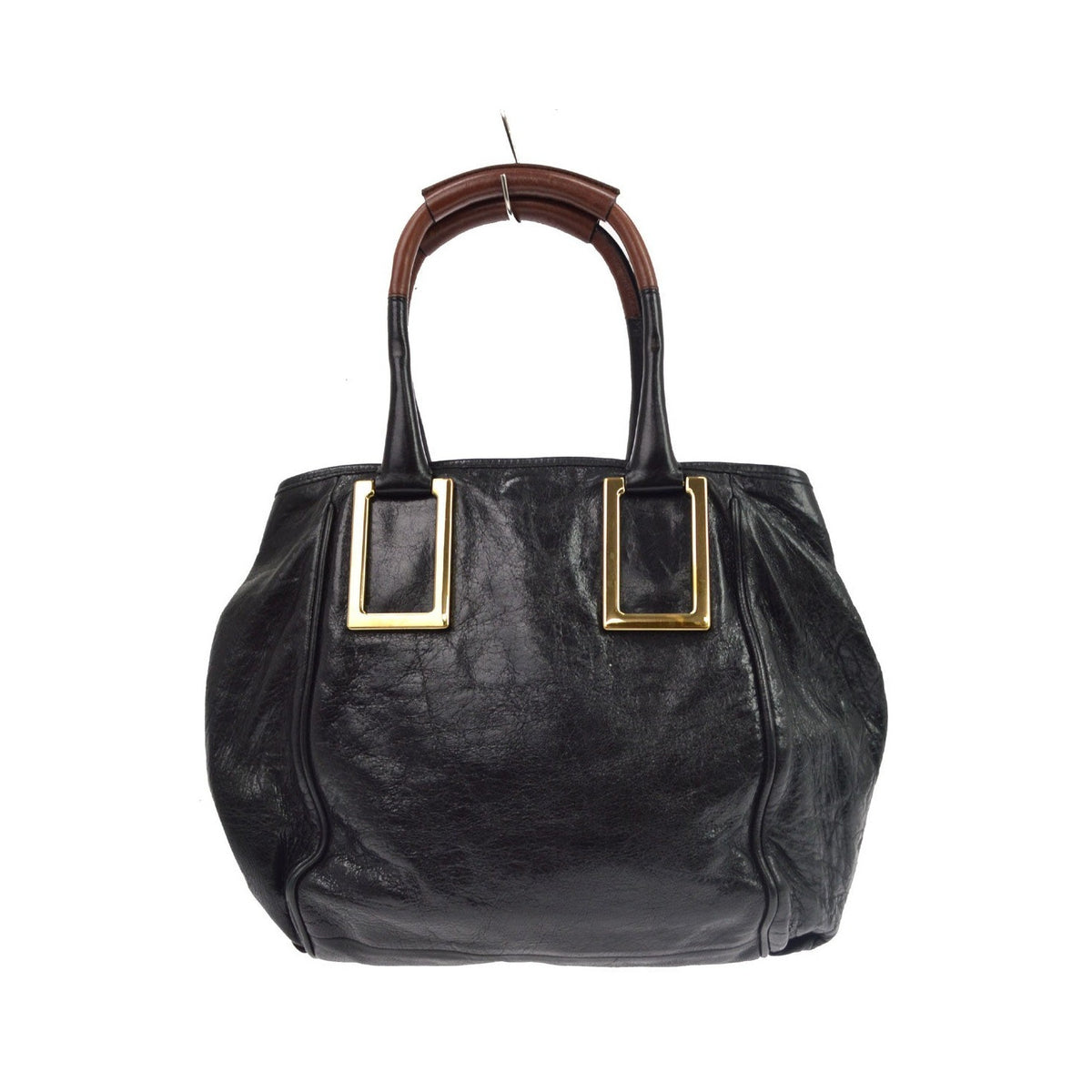 Chloe Ethel Leather, Black, Leather, Handbag