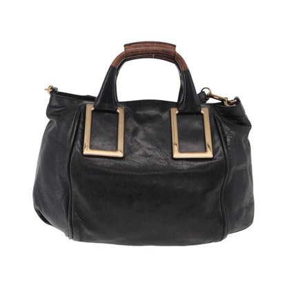 Chloe Ethel Leather, Black, Leather, Handbag