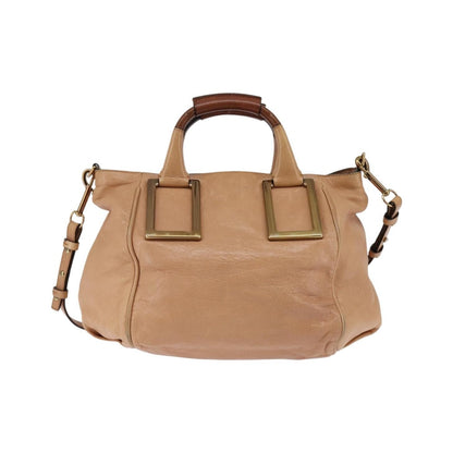 Chloe Ethel Leather, Beige, Leather, Handbag