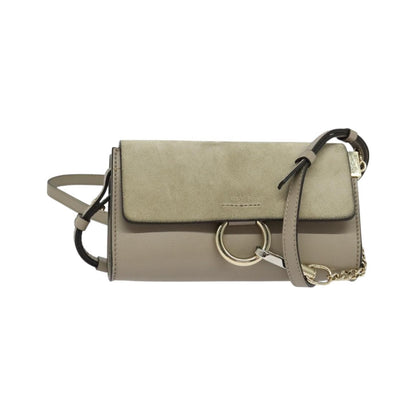 Chloe Faye Leather and Suede, Beige, Leather, Shoulder Bag