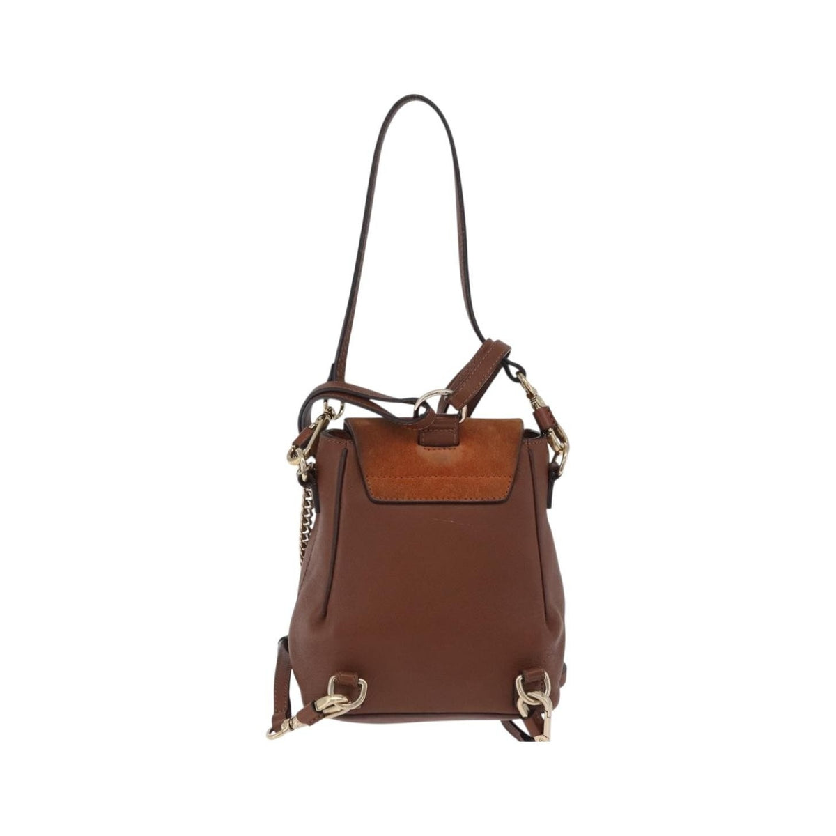 Chloe Faye Quilted Leather, Brown, Leather, Shoulder Bag