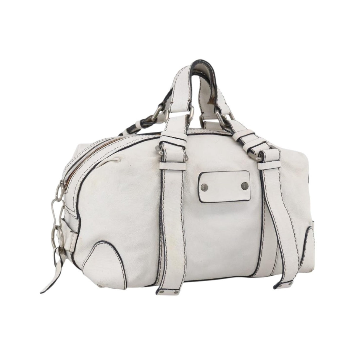 Chloe Handbag Leather, White, Leather, Handbag