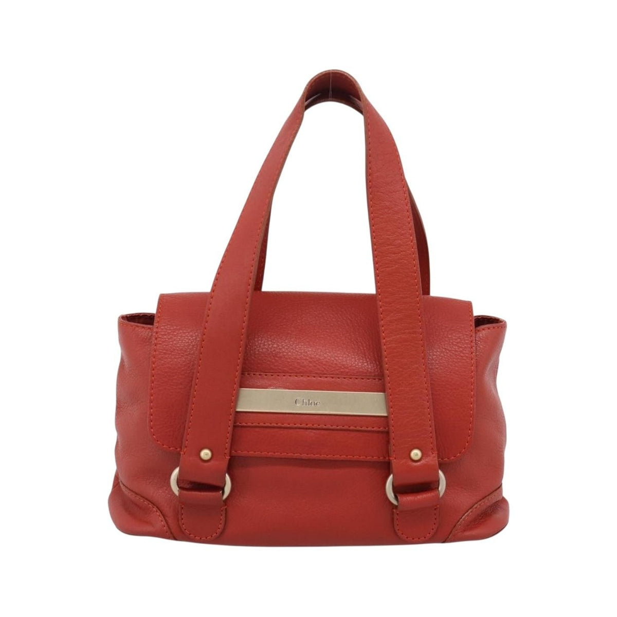 Chloe Handbag Leather, Red, Leather, Handbag