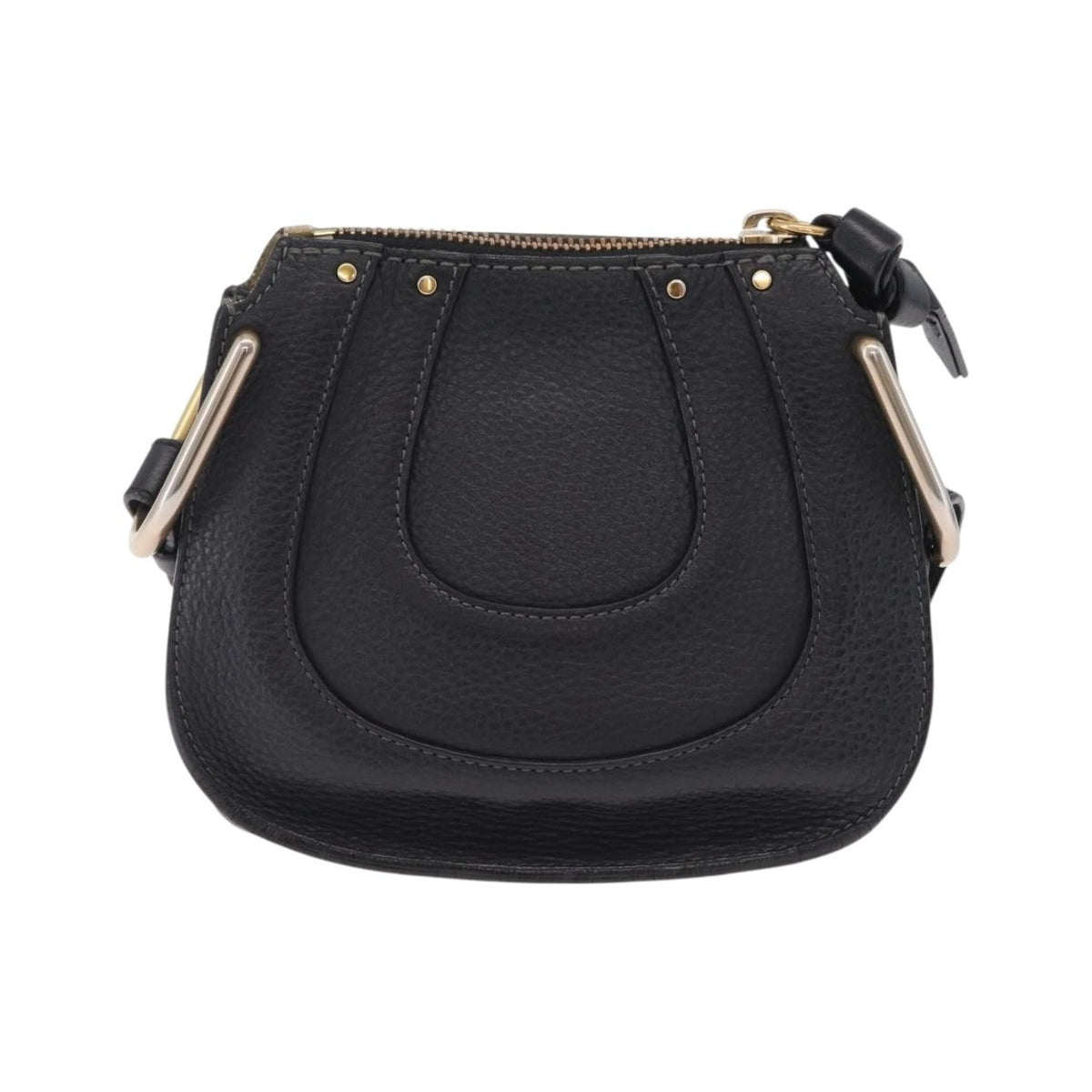 Chloe Hayley Hobo Leather, Black, Leather, Shoulder Bag