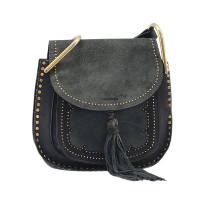 Chloe Hudson Studded Leather, Black, Leather, Handbag