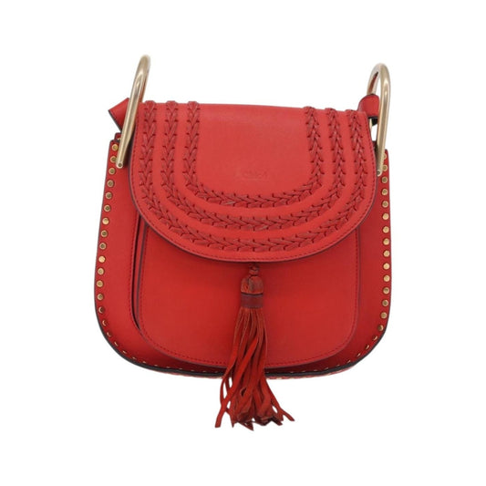 Chloe Hudson Whipstitch Leather, Red, Leather, Handbag