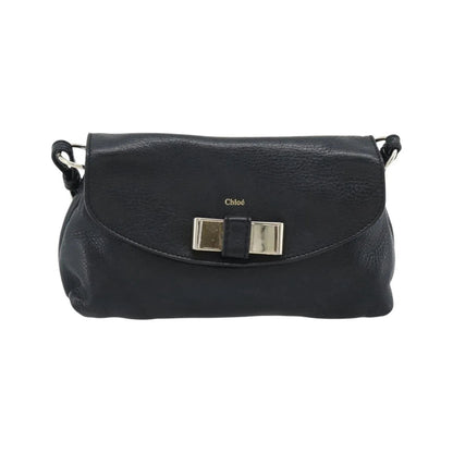 Chloe Lily Leather, Black, Leather, Shoulder Bag