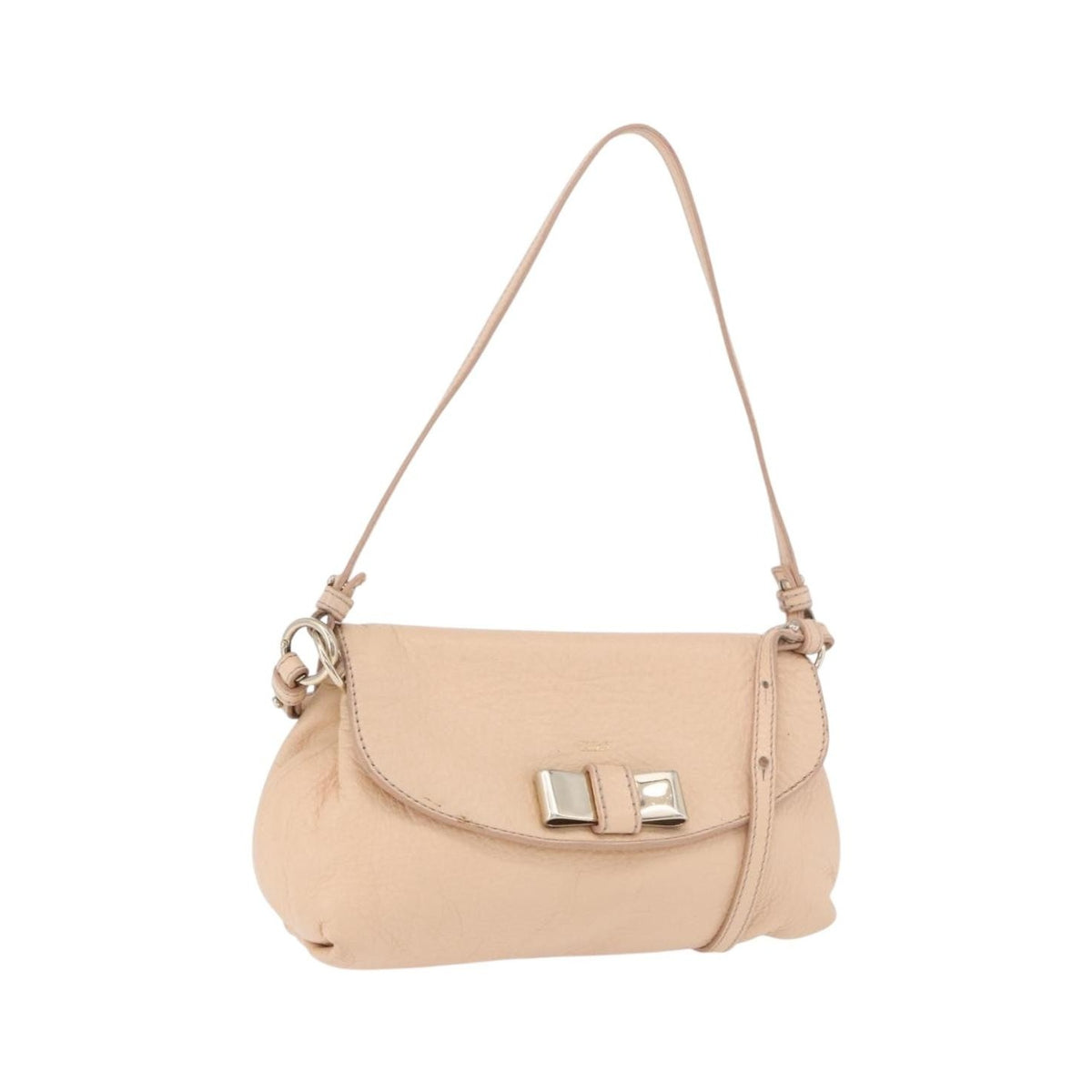 Chloe Lily Leather, Beige, Leather, Shoulder Bag