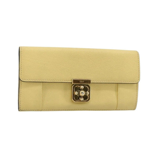 Chloe Marcie Continental Leather, Yellow, Leather, Wallet