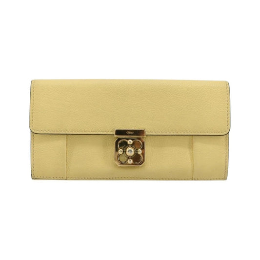 Chloe Marcie Continental Leather, Yellow, Leather, Wallet