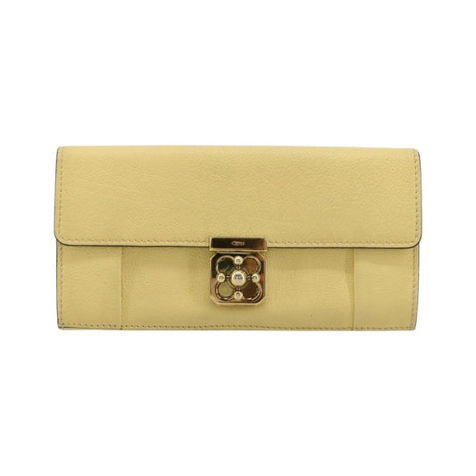 Chloe Marcie Continental Leather, Yellow, Leather, Wallet
