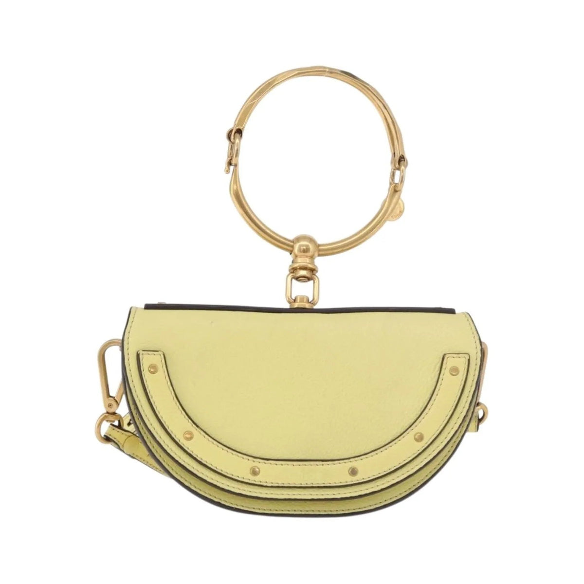 Chloe Nile Leather, Yellow, Leather, Handbag