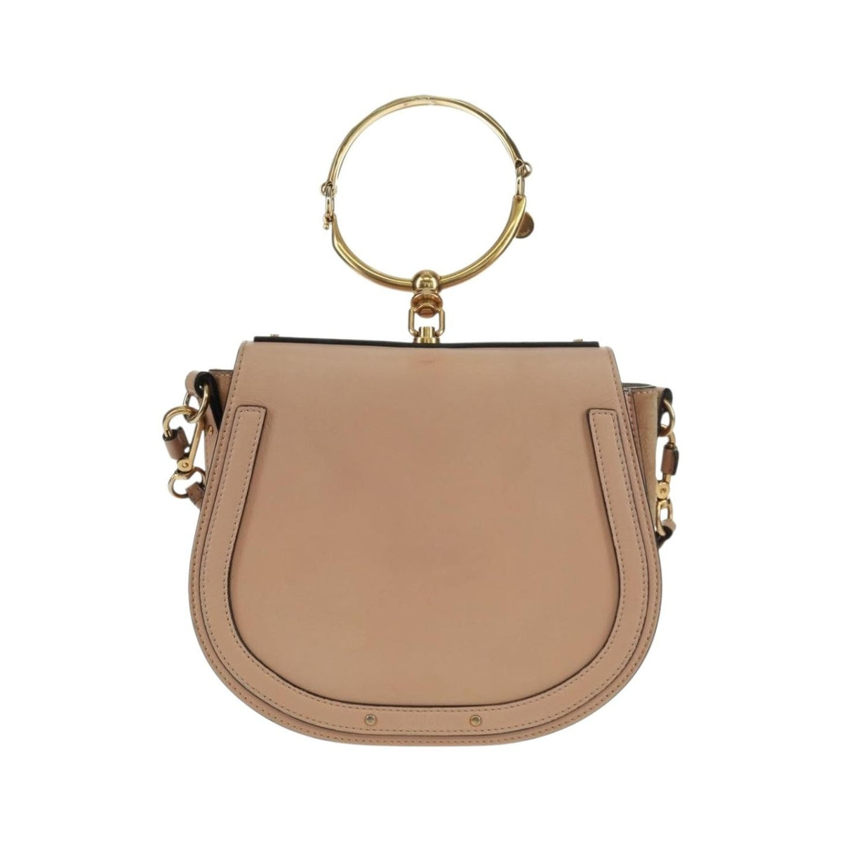 Chloe Nile Leather, Pink, Leather, Handbag
