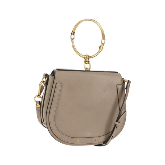 Chloe Nile Leather, Beige, Leather, Shoulder Bag